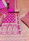 Pink Colour FVD Banarasi Silk With Heavy Pallu Wedding Saree 03